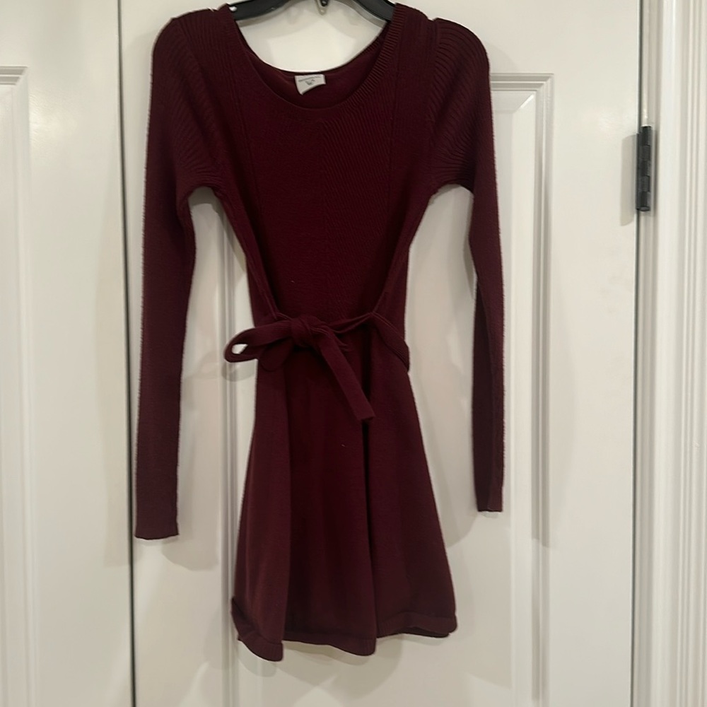 Abercrombie kids maroon knit dress size 11/12